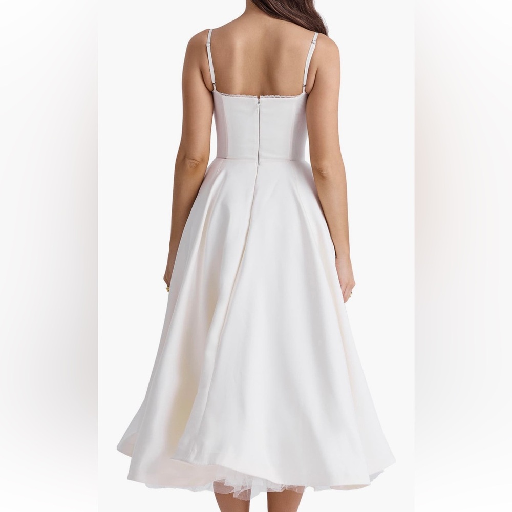 House of CB MADEMOISELLE White Tulle Midi Dress - Picture 2 of 10